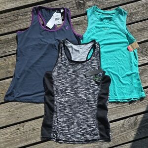 adidas Women's Tank Top Trio - Black, Gray, Teal